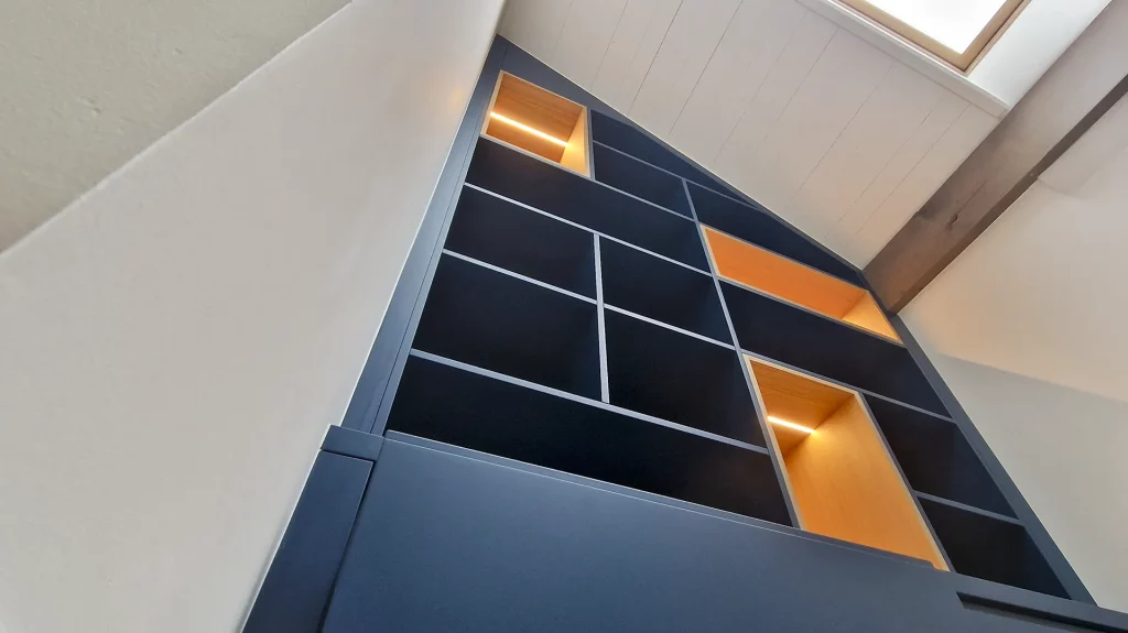 Aménagement Hall d'entrée, armoire et bibliothèque - No Limit Creation Bois